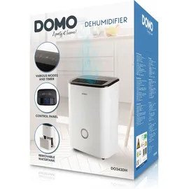 DOMO collection DOMO DO343DH Luftentfeuchter mit Timer 20 l, weiß/schwarz