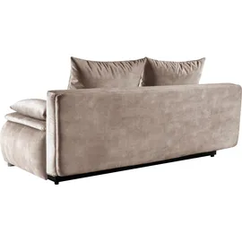 werk2 Schlafsofa WERK2 "Tekla LED, Bettcouch Breite 206cm, Liegefläche 200/140cm", beige (natur), B:206cm H:88cm T:91cm, 100% Polyester, Sofas, Schlafsofa, 2-Sitzer Schlafcouch mit Bettkasten & stylischer RGB-LED-Beleuchtung