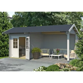 Lasita Maja Kenzo 5,80 x 3,89 m mit Anbau grau