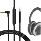 Geekria QuickFit Audio Kabel Kompatibel mit Bose SoundTrue II, SoundLink II, SoundLink On-Ear Kopfhörer, 2.5mm AUX Ersatz-Stereokabel für Kopfhörer mit Inline-Mikrofon und Lautstärkeregler (1.2m)