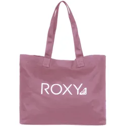 Strandtasche ROXY "GO FOR IT", Gr. B/H/T: 35cm x 40cm x 17cm, rosa (heather rose), Baumwolle, unifarben, Taschen