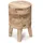 creedwood Hocker Novi Teak 30 x 45 x 30 cm Beige