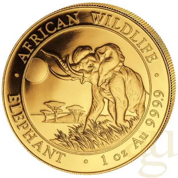 1 Unze Goldmünze Somalia Elefant 2016
