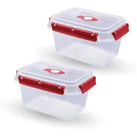 BestLivings Frischhaltebox 1,5L Lunchbox im Set Rot 2er Pack