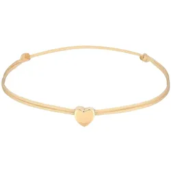 Elli Herz Liebe Trend Textilband 925 Silber Armbänder & Armreife   Damen 