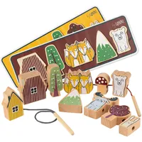 hej-lönne HEJ LØNNE Fädelspiel aus Holz ab 2 Jahren – Montessori Motorikspielzeug 2134,