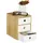 Relaxdays Schreibtisch Organizer 3 Schubladen Weiß,Hellbraun