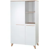 roba Kinderkleiderschrank Leon 100 x 180 x 52 cm Eiche weiß