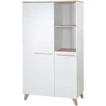roba Kinderkleiderschrank Leon 100 x 180 x 52 cm Eiche weiß