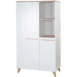 roba Kinderkleiderschrank Leon 100 x 180 x 52 cm Eiche weiß
