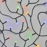 EMOS LED-Lichterkette bunt für Innen und Außen, 12m lange IP44 Multicolor Weihnachtslichterkette mit 120 LEDs + 5m Zuleitung und Netzteil, 8 multifunktionale Lichtmodi, für Party, Weihnachten, Deko