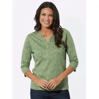 Classic Basics Sieh an! 3/4-Arm-Shirt in eucalyptus-khaki-bedruckt | Gr.: