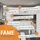 Vicco Küchenunterschrank Fame-Line Eiche Grau-Beige gerahmt 60 cm mit Arbeitsplatte Marmor-Weiß