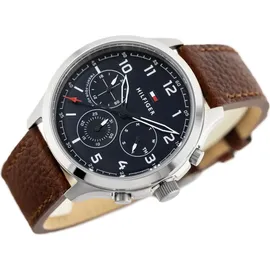 Tommy Hilfiger Multi Zifferblatt Uhr für Herren mit Braunes Lederarmband - 1791855