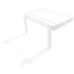 Nachttisch MAXIMEX "Bett-Butler", weiß, B:32cm H:21cm T:3,5cm, Tischplatte: 100% ABS, Gestell: 100% pulverbeschichtes Metall, Tische, zum Einhängen ans Bett