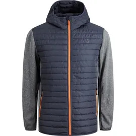 JACK & JONES Multi Quilted Jacke Grey Melange / Set In Sleeves M
