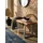 KADIMA DESIGN Garderobenbank 120 x 40 x 45,5 cm Akazie Massivholz / Metall beige