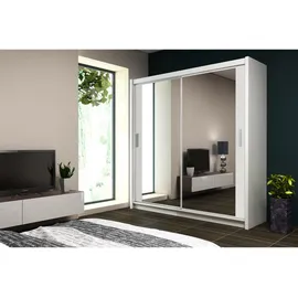 masseno Schwebetürenschrank NAMI 120 x 215 x 61 cm Weiß