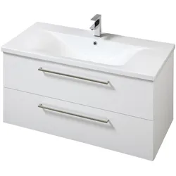Waschtisch WELLTIME "Torino", weiß (weiß, matt), B:100cm H:59cm T:45cm, Waschtische, Breite 100 cm