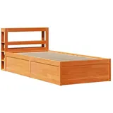 vidaXL Massivholzbett 100 x 200 cm Braun