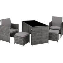 Tectake Palermo Set 4-tlg. Grau