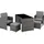 Tectake Palermo Set 4-tlg. Grau