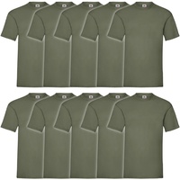 10er Pack Valueweight T Herren T-Shirt Mehrpack, oliv, S