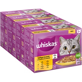 Whiskas Megapack Whiskas 1+ Adult Frischebeutel Geflügel Auswahl in Gelee