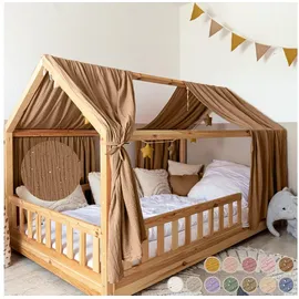 lilimaus Hausbett Himmel 67 x 270 cm 100% Baumwolle braun gold