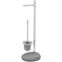 Wenko WC-Bürstengarnitur Pebble Stone Grau 1 St.
