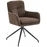 CLP Esszimmerstuhl Pickett Stoff braun