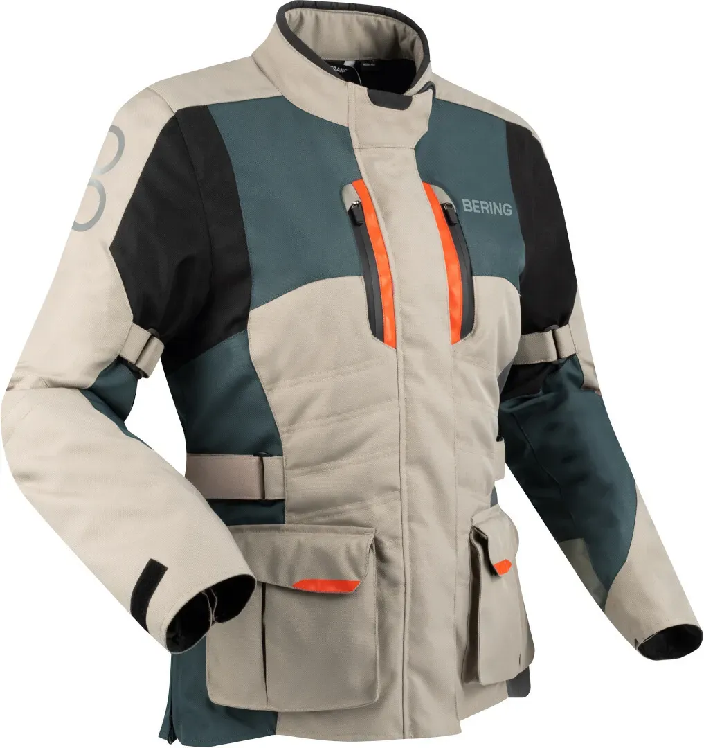 Bering Siberia wasserdichte Damen Motorrad Textiljacke, beige, Größe 42