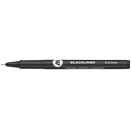 Molotow BLACKLINER SET 2 Fineliner-Set schwarz, 4 St.