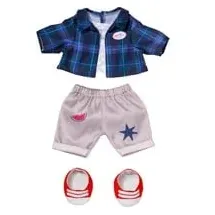 BABY BORN Puppenkleidung Teddy Cool-Outfit Blau (43 cm)