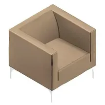 Quadrifoglio Besuchersessel Arte creme weiß Stoff, 1 St.