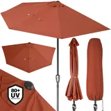 Kingsleeve Terrassen-Sonnenschirm Terrakotta UV-Schutz 80+
