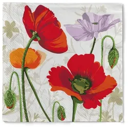 Serviette "Dolce" (Blumen) aus Tissue 33 x 33 cm, 20 Stück