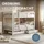 Homestyle4u Etagenbett 90 x 200 cm Kiefer massiv lackiert weiß