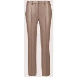 Madeleine Kunstlederhose mit Biesen Braun 17