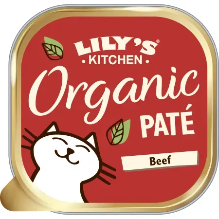 Lily's Kitchen Organic Paté Bio-Pastete Für Katzen Rind 85g