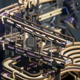 ROKR 3D-Holz-Puzzle Murmelbahn "Marble Night City"