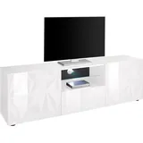 Home Affaire Prisma TV-Board 181 cm Weiß Kunststoff/Metall/MDF/Melamin/Holzwerkstoff