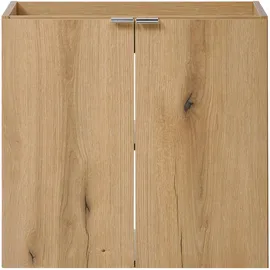 [en.casa] Waschbeckenunterschrank Skelbolu 60 x 60 x 40 cm Eicheoptik/Schwarz