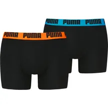 Puma Boxer Boxershorts Men Herren Everyday Unterhose Unterwäsche Pack, Farbe:Black Pop, Bekleidungsgröße:M - M
