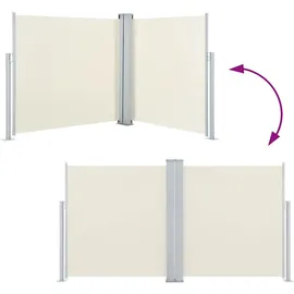vidaXL Ausziehbare Seitenmarkise 1,4 x 10 m creme