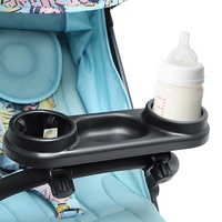 Snack Tablett Für Kinderwagen, Universelle Snack Tray for Prams Trennwand Aufbewahrungs Kinder Essenstablett Mit Verstellbarem Clip, Passend Für Die Meisten Arten Von Kinderwagen Mit Armlehnen