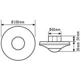 ESYLUX EP10428449 Decken-Präsenzmelder Schwarz