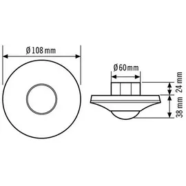 ESYLUX EP10428449 Decken-Präsenzmelder Schwarz