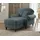 furn.design Sessel Adelina Holz 175 x 95 x 110 cm Grau mit Hocker