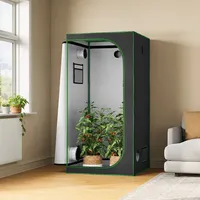 Woltu - Growzelt Gewächshaus Growbox Pflanzenzelt Zuchtzelt Zuchtschrank mit Belüftungsöffnungen Beobachtungsfenstern, für Balkon Garage, 100x100x200